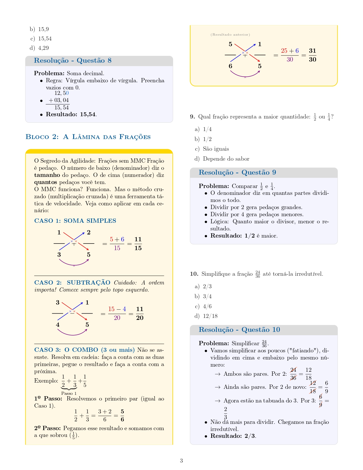 Prévia da apostila de questões de matemática básica